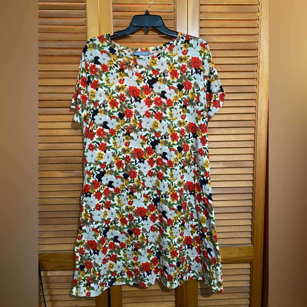 Flowered Jamby Tunic Dress